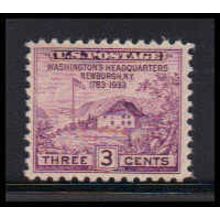 727 3c Washington's Hdqs Fine MNH O2576