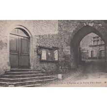Perouges Porte D'En Haut Eglise Church Antique Postcard