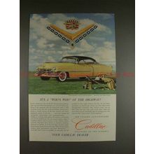 1952 Yellow Cadillac Ad - Its Who's Who of the Highway!