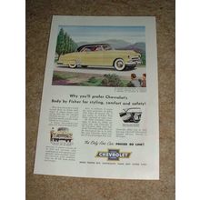 1952 Yellow Chevrolet Bel Air Ad, NICE!!!