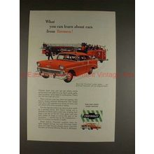 1956 Chevrolet Two-Ten 4-door Sedan Ad w/ Firemen!!
