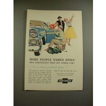 1956 Chevrolet Car Ad - More People Named Jones
