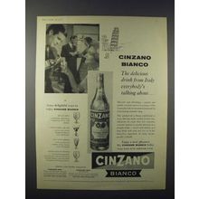 1958 Cinzano Bianco Ad - Delicious Drink from Italy
