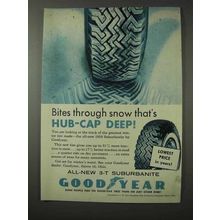 1958 Goodyear 3-T Suburbanite Tires Ad - Through Snow