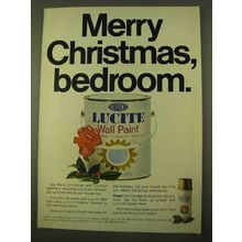 1970 Du Pont Lucite Wall Paint Ad - Merry Christmas