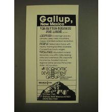 1985 Economic Development Group Gallup New Mexico Ad
