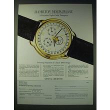 1989 Hamilton Moon-Phase Watch Ad - A precision triple-Orbit Timepiece