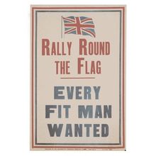 Rally Round The Flag WW1 Poster Army Recruitment Postcard