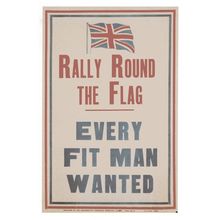 Rally Round The Flag WW1 Poster Army Recruitment Postcard