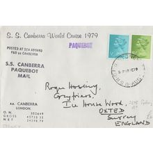 SS Canberra Posted On Board Ship 1979 Australia FDC Ephemera