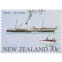 Wakatere Harbour Firth Of Thames Steamer New Zealand Ship Postcard