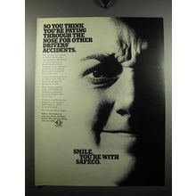 1971 Safeco Insurance Ad - So you think you're paying through the nose