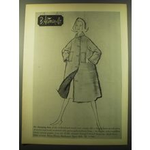 1960 B. Altman & Co Travel Coat Ad - The changing face