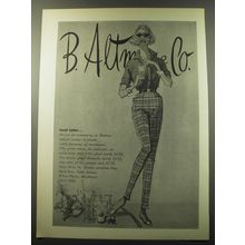 1960 B. Altman & Co Fashion Ad - Local Color