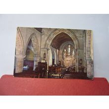 interior, BRADING CHURCH, ISLE OF WIGHT. unused vintage postcard by W J Nigh =