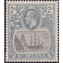 St Helena 1923 2d Badge of the Colony with Cleft Rock