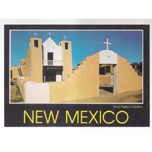 TAOS PUEBLO CHURCH, New Mexico postcard #