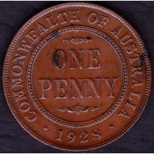 1928 Australia 1 Penny Coin