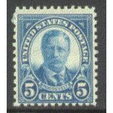 637 5c Theodore Roosevelt Average Plus MNH Q1589