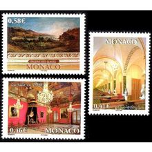 Monaco 2002 Royal Palace, Hall of Mirrors, Painting, Throne, UNM/MNH