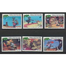 Turks and Caicos Islands Stamps Scott #496 To 501, MNH, 1981 Disney Christmas