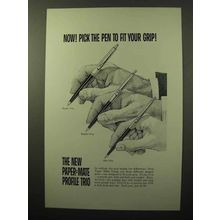 1964 Paper-Mate Pen Ad - Husky, Regular, Slim Grip