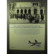 1964 Sabena Airlines Ad - Students Teachers Oxford