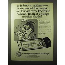 1964 The First National Bank of Chicago Ad - Checks
