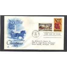 FDC Art Craft 1550 1551 10c Christmas (Cachet-Typed/A) CV41700
