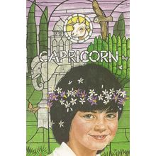 Capricorn Child By Stained Glass Window Rare Horoscope Postcard