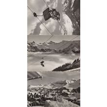 Adelboden Ski Lift 3x Real Photo Switzerland Old Postcard s
