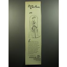 1957 Bergdorf Goodman Fashion Ad - Dress of the Hour