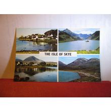 multiview, ISLE OF SKYE, SCOTLAND used postcard Colourmaster 1985 pm #