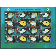 Micronesia WWF Butterflyfishes Sheetlet of 4 sets 1997 MNH SG#579-582