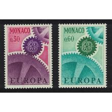 Monaco Cogwheels Europa CEPT 2v 1967 MNH SG#890-891