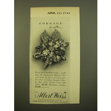 1961 Albert Weiss Jewelry Advertisement - Corsage for Mother