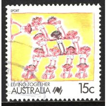 AUSTRALIA 1988: LIVING TOGETHER - 15c SPORT USED (G4)