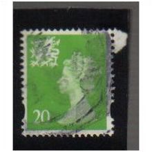 1997/98 GB WALES 20P BRIGHT GREEN F/U SGW79