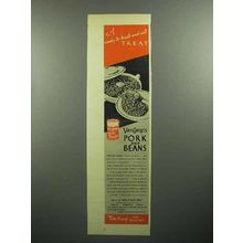 1945 Van Camp's Pork and Beans Ad - A Treat