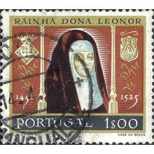 PORTUGAL, Queen Leonor, red 1958, 1Esc, #2