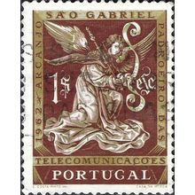 PORTUGAL, Archangel Gabriel, brown 1962, 1Esc