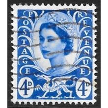 1958-69 Wales Definitive - SG W2p 4d phos QEII C5