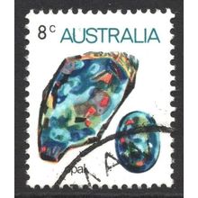 AUSTRALIA 1973: GEMSTONES DEFINITIVES - 8c OPAL USED (G4)
