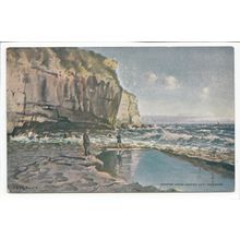 Dancing Ledge Swanage Dorset Art Postcard