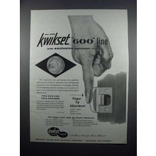 1954 Kwikset 600 Line Locksets Ad