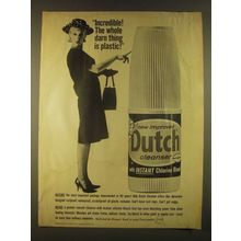 1963 Dutch Cleanser Ad - Incredible the whole darn thing is plastic