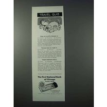 1963 The First National Bank of Chicago Ad - Quiz