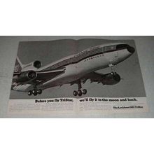 1970 Lockheed 1011 TriStar Jet Ad - Fly it To The Moon