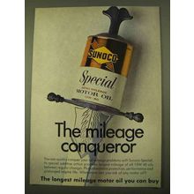 1970 Sunoco Special Motor Oil Ad - Mileage Conqueror