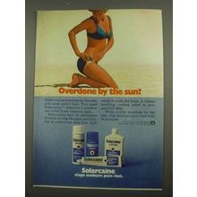 1974 Solarcaine First Aid Cream Ad - Overdone by Sun